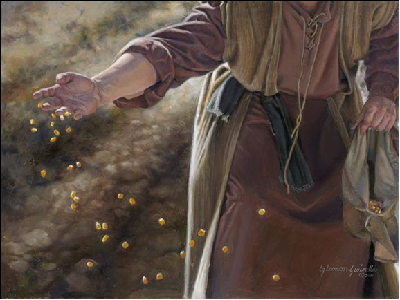 The Sower by Liz Lemon Swindle, oil on canvas
