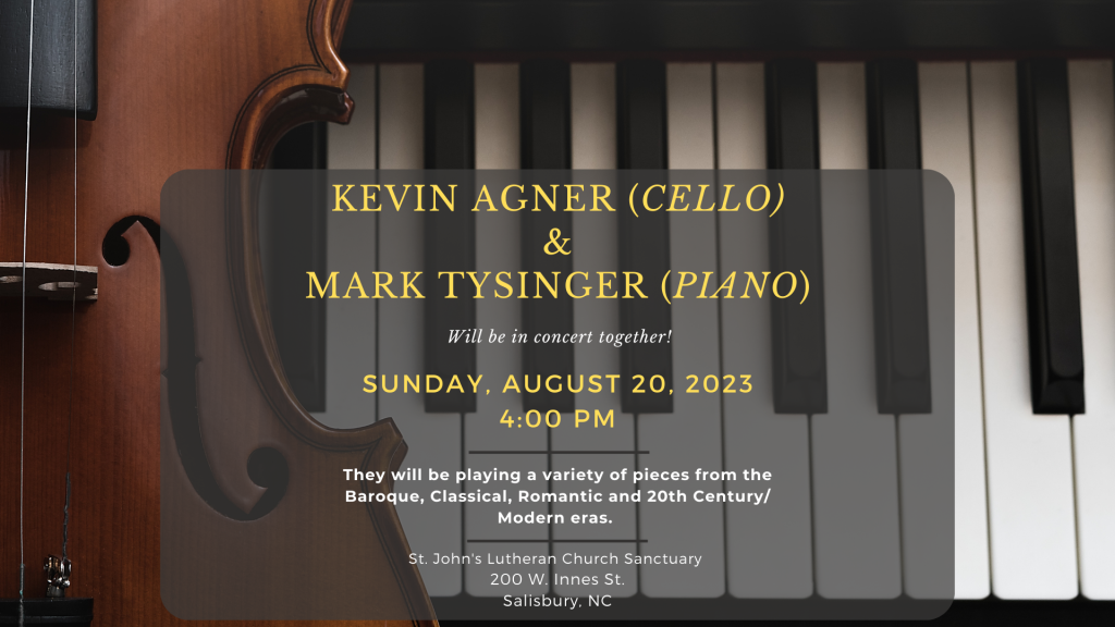 Kevin Agner and Mark Tysinger Concert - St. John's Lutheran Church