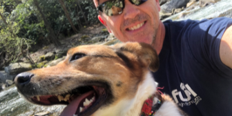 Enjoying a nice Spring day along the Rocky Broad River with Moose. Enjoying a nice Spring day along the Rocky Broad River with Moose.