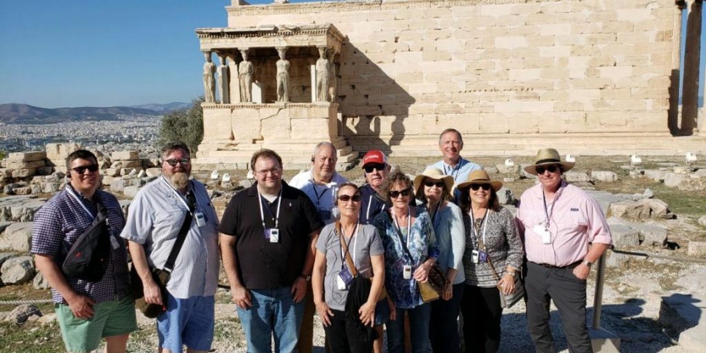 At the Temple of Athena Nike on the Acropolis. 
